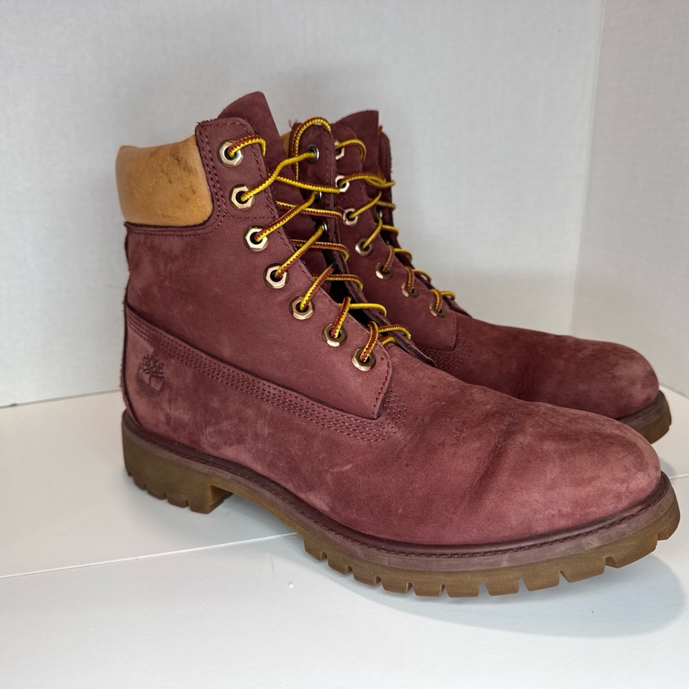 Timberland Men's Burgundy Suede Boots